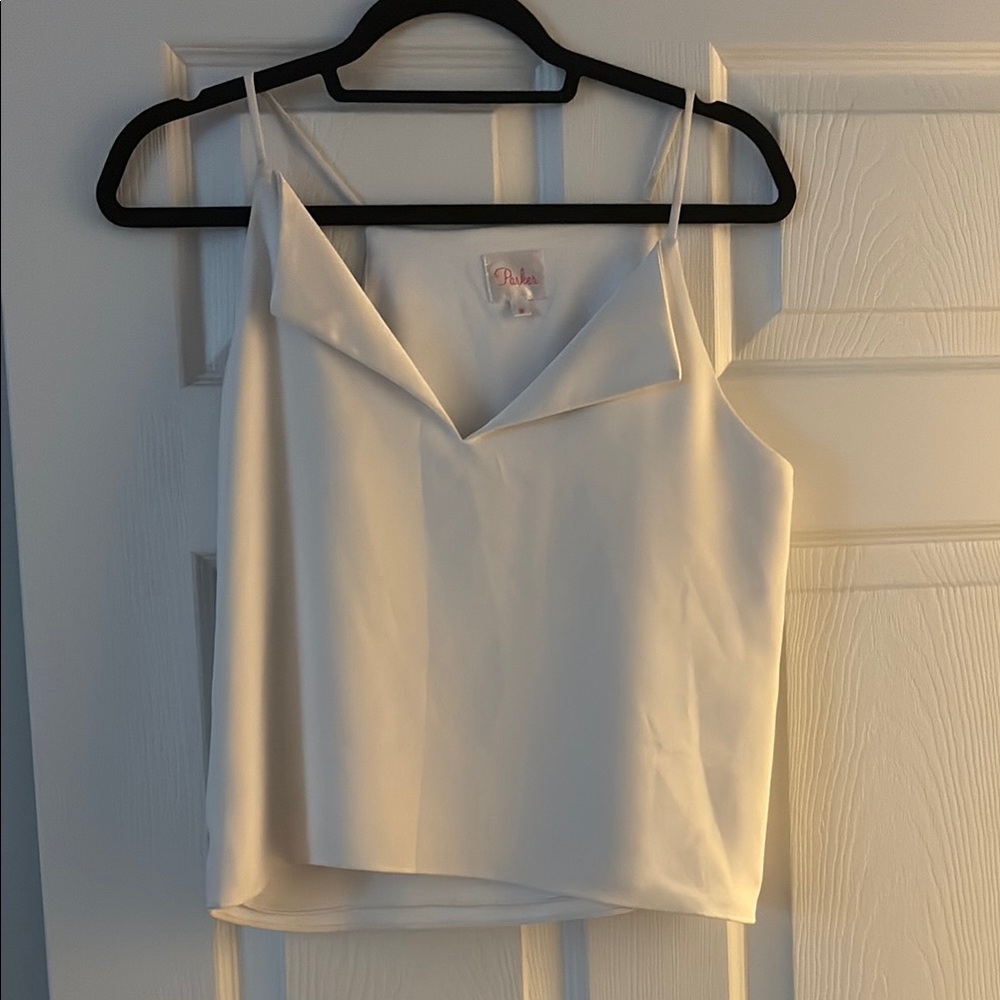 Parker White Crop Camisole Top